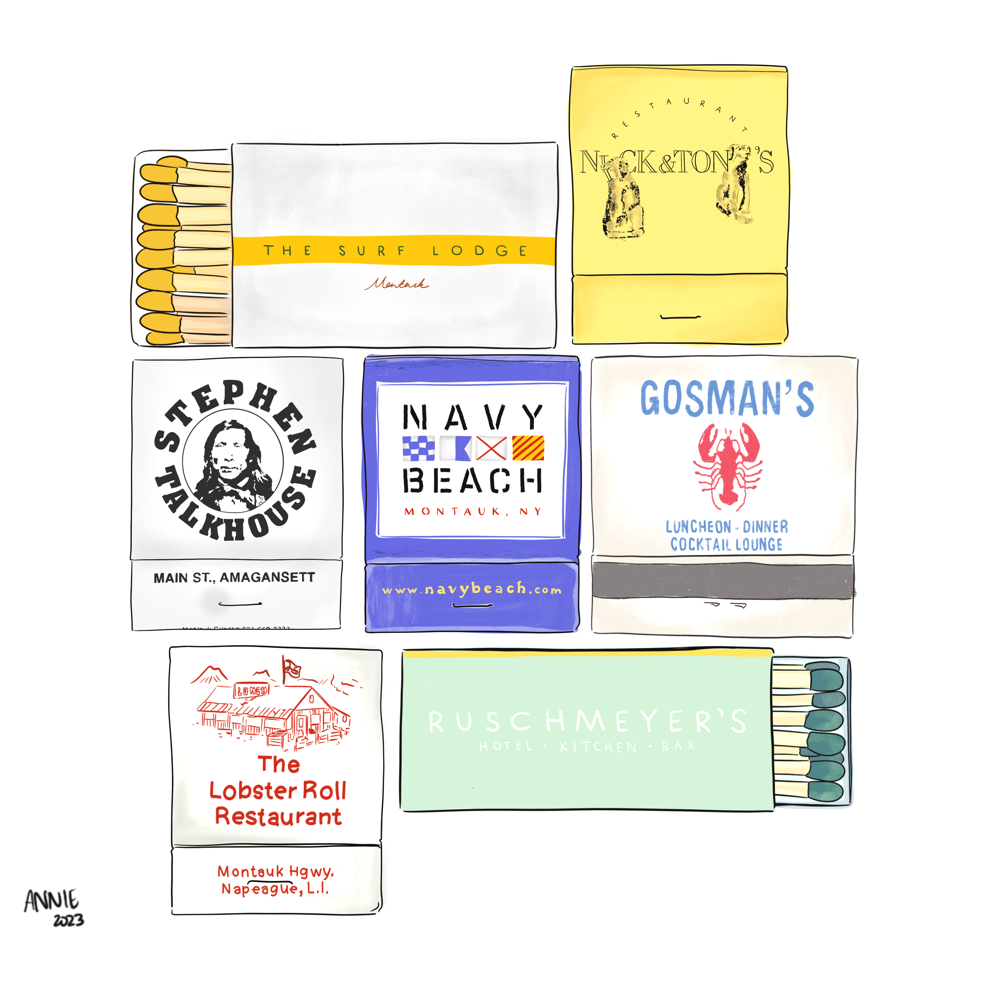 Out East Matchbook Set