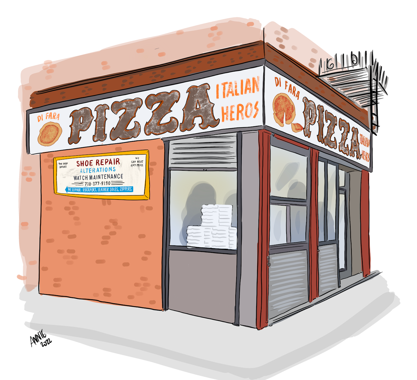 NYC Pizza Shop Storefronts