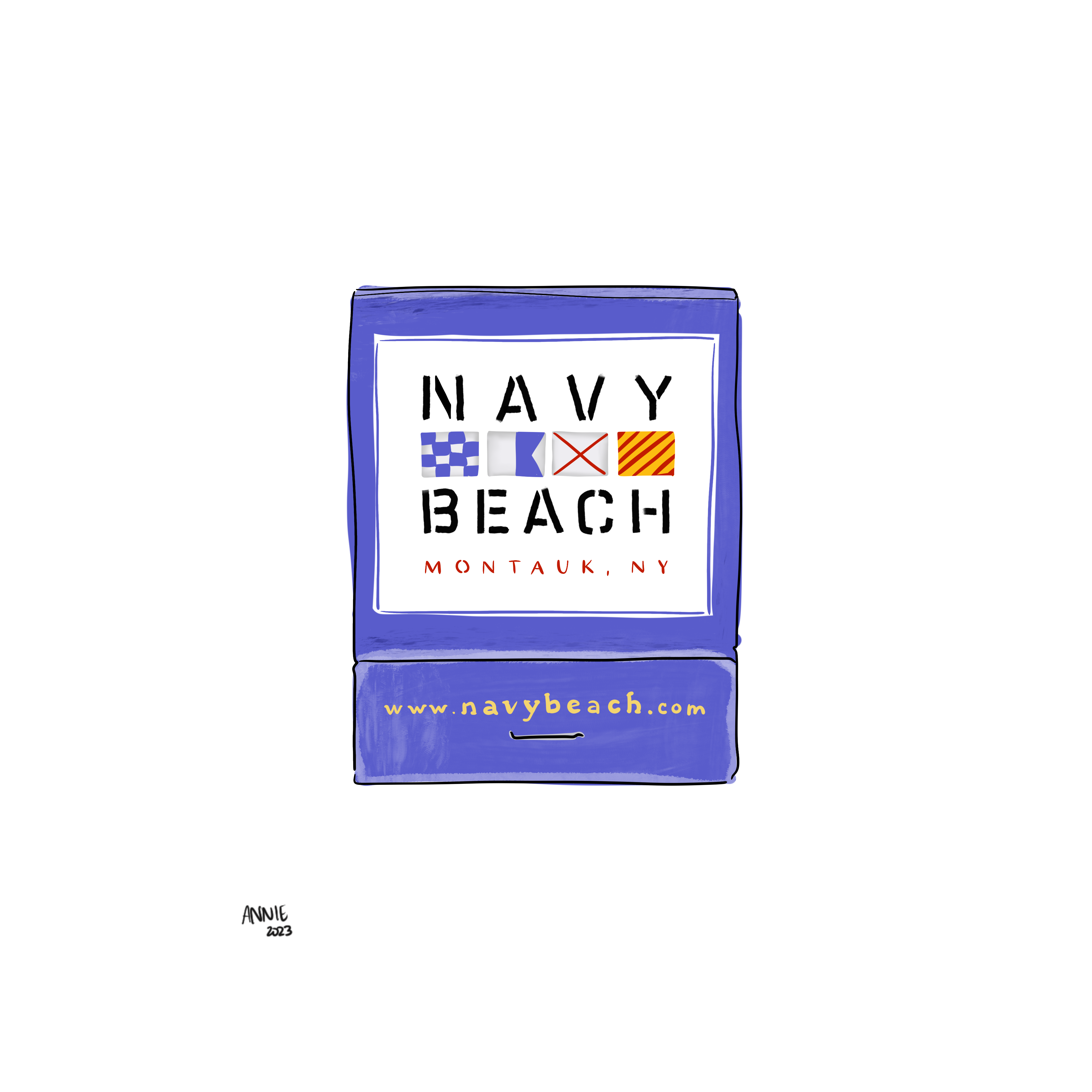 Navy Beach Matchbook